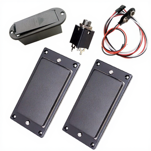 Humbucker fermé à double bobine, 2 pièces, instrument de micro pré-câblé pour guitare avec logo personnalisé, contrôle du volume et de la tonalité - Product Image 1