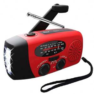 Radio solaire à manivelle SY89 avec lampe torche AM/FM et chargeur de téléphone - Product Image 1