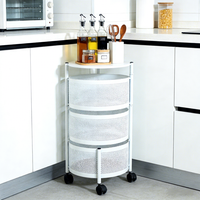 Étagère/Chariot de Rangement en Acier au Carbone pour Cuisine, Légumes et Assaisonnements, pour la Maison et l'Entrepôt