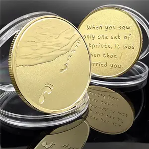 Regalo personalizado Bendición Moneda de metal 3D Insignia romántica dorada Monedas de recuerdo divertidas