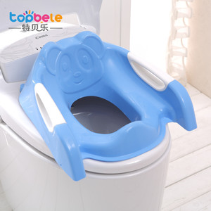 Asiento de inodoro para bebés Topbele azul con asa para niños pequeños, silla de entrenamiento para ir al baño para niños y niñas - Product Image 1