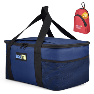 icemi rts Large Insulated Shopping Cooler Picnic Pizza Food Delivery Bags Can Beer cooling box Camping Cooler Box Blue