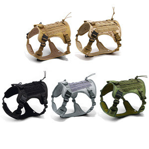 Chaleco Táctico para Perro, Resistente al Agua, Correa para el Pecho, para Razas Medianas y Grandes, Estilo Militar, Arnés para Mascotas, Camuflaje Caqui - Product Image 3