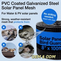 Grillage de protection solaire anti-oiseaux 8 pouces en PVC galvanisé pour toiture, filet de protection contre les nuisibles