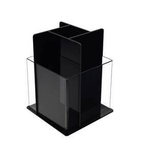 משרד שחור דף הבית סיבוב pmma plexiglass תפריט אקרילי פלייר מגזין לעמוד אקריליק 3 צדדים בעל עלון - Product Image 4