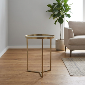 Hot Seller Modern Round Metal Side <b>Table</b> 16x16 In 20 In Height Contemporary Living Room Furniture Durable Home Decor - Product Image 1