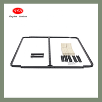 Lit de Rangement pour Mobilier de Maison Démonté, Capitonnage et Cadre en Métal avec Vérins Hydrauliques Obliques à Poussée