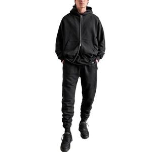 Sudadera con Capucha Personalizada Unisex de Algodón para Hombre y Mujer, Sudadera con Cierre, Estilo Urbano, Sudadera Negra con Doble Cierre - Product Image 3