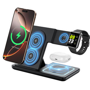 Hot 3 en 1 15W pliable Logo Station d'accueil de charge rapide chargeur sans fil pour iPhone 15 14 13 12 Pro Max pour écouteur pour montre - Product Image 1