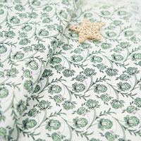 Tissu en coton peigné doux à imprimé floral micro-piqué, écologique et très demandé, idéal pour les robes, le bricolage et les textiles de maison