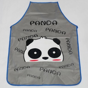 Panda Print PVC <b>Apron</b> <b>Half</b>-Length Sleeveless Waterproof Cooking <b>Apron</b> For Kids Daily Use - Product Image 2