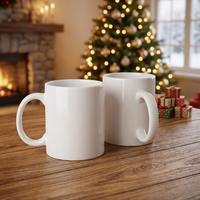 Mug à sublimation brillant de 11 oz, échantillon gratuit, mugs en céramique lumineux pour la sublimation