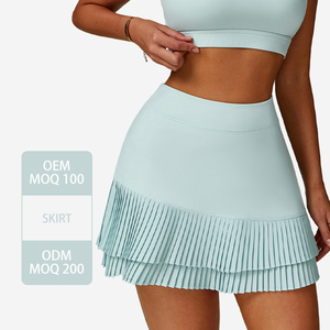<span class=keywords><strong>EDQ</strong></span> 4501, falda de tenis plisada de poliamida Spandex para mujer, faldas de cintura alta con bolsillos invisibles, falda de gimnasio de Golf para entrenamiento - Product Image 4