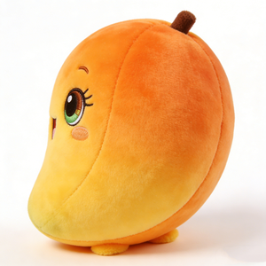 Peluche personnalisée en forme de mangue, compagnon de nuit doux et câlin, cadeau de la collection de peluches fruitées pour enfants - Product Image 3