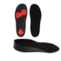 Solette in Gomma per Aumentare l'Altezza Uomo (+2.5cm) Rialzo Istantaneo per Scarpe Taglia Ridotta Comode e Discrete per Tutti i Tipi di Scarpe Nero 43-45