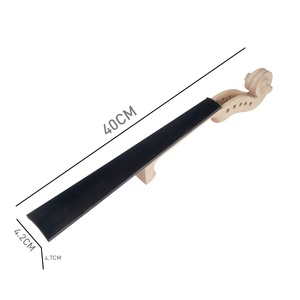 NAOMI 4/4 violín 5 eléctrico de cuello de Violín de tamaño completo de arce de madera de abeto de cuello diapasón de ébano violín piezas - Product Image 4