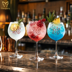 Grand verre à <span class=keywords><strong>vin</strong></span> fait à la main Paunch Bourgogne verre, cocktail/<span class=keywords><strong>vin</strong></span> rouge/verre tonique verre à gin avec logo personnalisé - Product Image 5