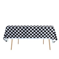 Nouveau Guirlande de fanions triangulaires jetables en papier, motif drapeau de course noir et blanc à carreaux, pour décoration de fête et sacs cadeaux, pour l'exportation