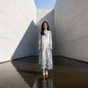 Abaya de Poliéster con Estampado Plisado para Mujeres Musulmanas, Personalizable, Venta al Por Mayor, Vestido Modesto Premium, Proveedor de Oriente Medio - Product Image 2