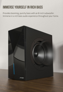 Barre de son 2.1 canaux 120W avec caisson de basses 8 pouces, système de haut-parleurs home cinéma sans fil Dolby Audio pour TV, vente en gros HT-388D - Product Image 3