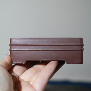 Maceta Rectangular de Arcilla Morada Hecha a Mano, Estilo Clásico, para Bonsái, Decoración de Escritorio - Product Image 3