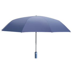 <span class=keywords><strong>Parapluie</strong></span> de voyage moderne entièrement automatique avec lampe LED, pare-soleil, protection solaire inversée, pliable en trois sections - Product Image 5