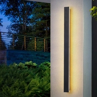 Durlitecn Applique murale à LED en aluminium pour le porche de jardin Éclairage haut et bas Applique murale à longue bande IP65 Applique murale linéaire
