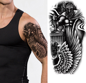 2025 tatuajes temporales personalizados al por mayor diseños de tigre <span class=keywords><strong>serpiente</strong></span> negra para Pegatinas de tinta fresca de medio <span class=keywords><strong>brazo</strong></span> para hombres - Product Image 1