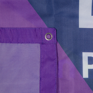 Drapeau publicitaire personnalisé pour promotion de marque, faible MOQ, bannière en polyester imperméable à double face avec impression UV, bannière extérieure en tissu vinyle - Product Image 4