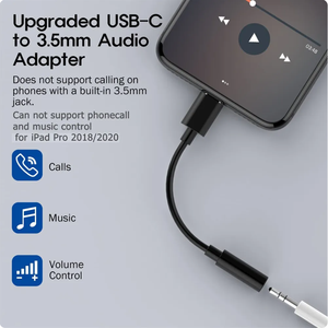 ตัวแปลง DAC ดิจิตอล Type C เป็นช่องเสียบ <span class=keywords><strong>3.5</strong></span> มม. สำหรับหูฟัง <span class=keywords><strong>USB</strong></span> C เป็นช่องเสียบ <span class=keywords><strong>AUX</strong></span> <span class=keywords><strong>3.5</strong></span> มม. <span class=keywords><strong>สาย</strong></span><span class=keywords><strong>แปลง</strong></span>สัญญาณเสียง - Product Image 4