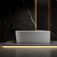 Baignoire autoportante moderne en acrylique blanc pour salle de bain personnalisée