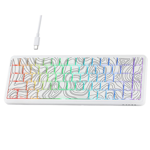 Ajazz ak680 Max Hifi Bàn phím cơ khí-Công tắc gạo từ, <span class=keywords><strong>Keycaps</strong></span> hồ sơ bước, khung nhôm (RGB có dây) - Product Image 2