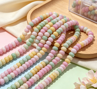 Perles ovales en verre 5x8mm effet porcelaine, perçées, en vrac pour accessoires de bijouterie, emballage personnalisé YUZHU YZ-38-21