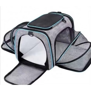 Muestra gratuita de transportín para gatos y perros, bolsa de transporte para mascotas de lados suaves con almohadilla de lana extraíble y bolsillos. - Product Image 2