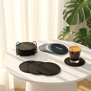 Sous-verres ronds en silicone personnalisés en gros, tapis antidérapants lavables pour tasses à café, bière et thé - Product Image 1