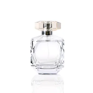 fancy multilateral perfume bottles glass square