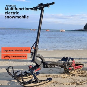 Scooter à neige haute puissance à double chenille pour adultes - Conception pliable, moteur sans balais 2000W, batterie lithium 20Ah, 25 km/h, 200 kg, double chenille - Product Image 3