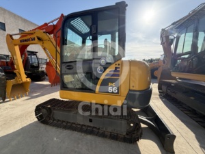 Mini-excavatrice d'occasion Komastu PC56, excavatrice de petite taille d'occasion Komatsu PC35 PC55 PC56 PC60 PC78, plus grand fournisseur à Shanghai - Product Image 6