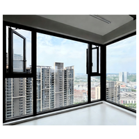 Ventanas y Puertas Abatibles de Perfil de Aluminio con Vidrio Templado para Cocina, Entrada y Uso en Hoteles - Calificadas por Energy Star, Precio de Fábrica