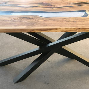 <span class=keywords><strong>Mesa</strong></span> <span class=keywords><strong>de</strong></span> madera <span class=keywords><strong>de</strong></span> resina epoxi transparente para el hogar, mueble <span class=keywords><strong>de</strong></span> madera maciza con forma cuadrada o redonda - Product Image 3