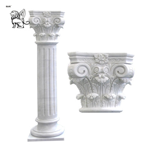 <span class=keywords><strong>Colonne</strong></span> romaine en marbre de style européen sculptée à la main en pierre naturelle décorative pour l'extérieur - Product Image 5