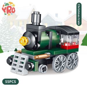 Vente chaude père noël et renne bloc de construction ensemble briques de noël pour enfants en plastique animaux thème boîte emballé cadeau - Product Image 3