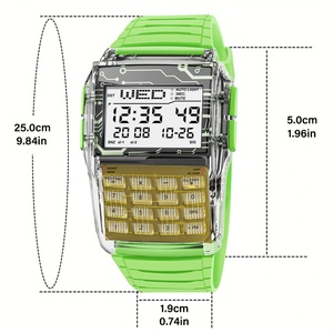 Nouvelle Tendance Montre Digitale Classique Rétro pour Homme avec Écran LED, Conception Multifonctionnelle avec Calculatrice, Montre Électronique en Gros - Product Image 6