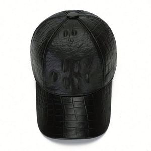 Casquettes de baseball pour hommes d'âge moyen et âgés, 6 panneaux, automne-hiver, nouveau motif crocodile - Product Image 5