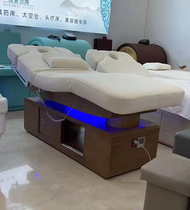 Modern Beauty Salon Professional 3 Motor Adjustable Electric Massage <b>Bed</b> with Storage Space and Colored LED Light Strip - Product Image 6