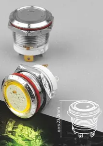 Large Sphere High Lighting Push Button Switch LED Signal Lamp Pilot Lamp Indicator Light 22mm Panel Switches