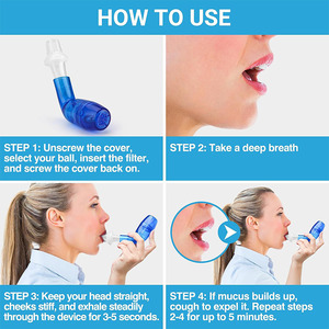 Handheld-Lungen gerät Übung Atem trainer Atem übungs instrument Tragbare Luft atmungs praxis Lun - Product Image 5