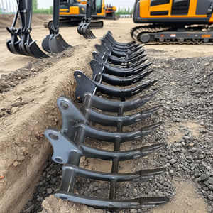 Râteau de paysage de mini-pelle d'usine d'OEM meilleur godet d'énigme de prix pour la construction industries agricoles nouvel état défrichement - Product Image 2