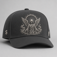 Casquette de baseball personnalisée style Old English, 5 panneaux, visière incurvée, style Dad Hat, streetwear urbain West Coast, vente en gros, faible MOQ