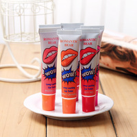 Vente en gros de brillant à lèvres rouge à haute teneur en pigments, type déchirable, tubes personnalisés en vrac, maquillage de base pour lèvres transparentes, brillant et repulpant, marque privée